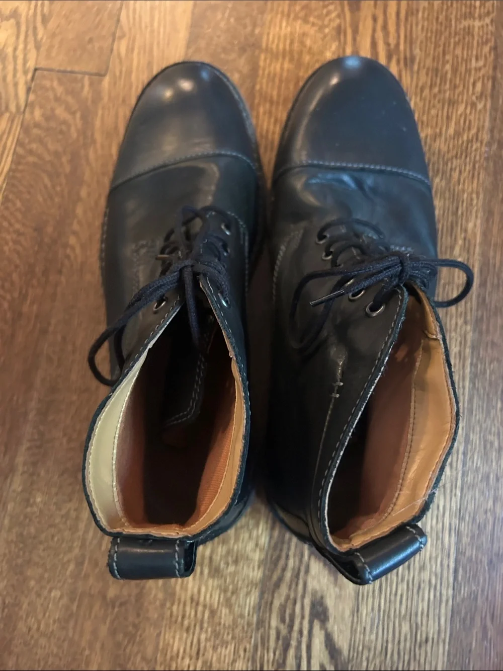 Clarks Men's Black Leather Lace-Up Ankle Boots